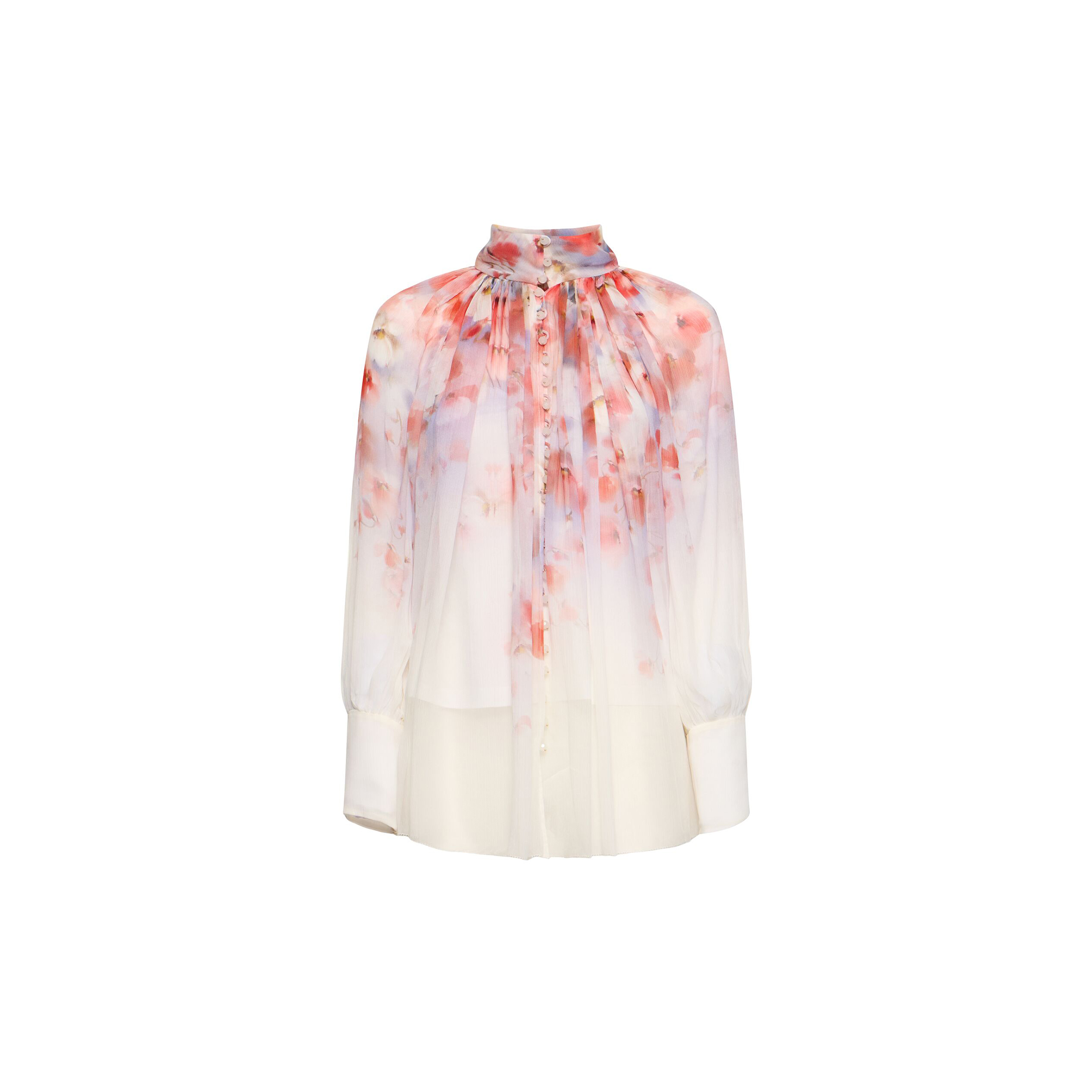 ZIMMERMANN WOMEN'S CRUSH BLOUSE WITH FLORAL PRINT AND DRAPED DESIGN 81IRSQ050